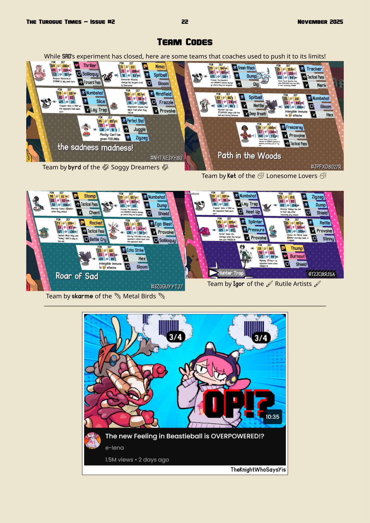 Page 22. Sadness experimental patch overview by Ket